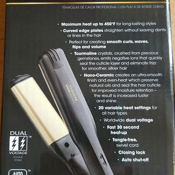 NWT flat iron with curved edge - Picture 7 of 8